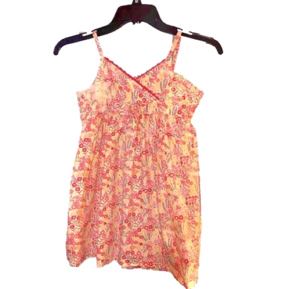 🥳25%off🎂 Janie&Jack pink floral bow sundress, crochet trim smocking trapeze 4T - Picture 3 of 11